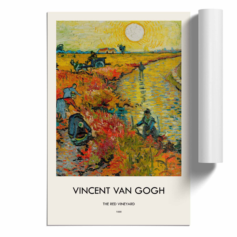Red Vineyard At Arles by Vincent Van Gogh - No Frame Print, 42cm H x 30cm W x 0.1cm D