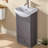 18'' White Mini Free-standing Single Door Single Bathroom Vanity Set-1653465827