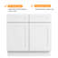 Armoire de cuisine Modern Shaker, structure en bouleau massif, glissières DTC à fermeture en douceur à extension complète, tablettes réglables, options de largeurs multiples (12 po à 42 po)-121671106-121671111