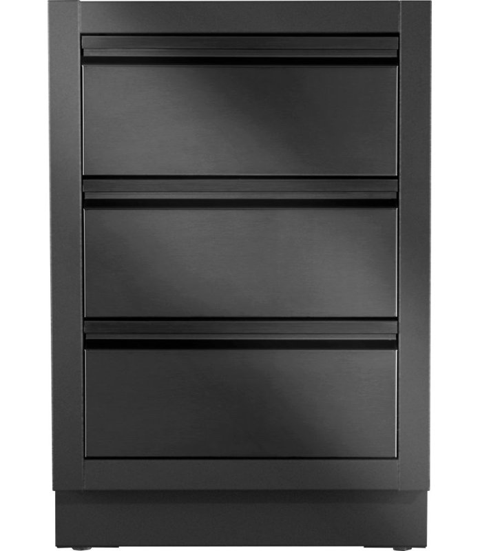 Armoire à deux tiroirs OASIS®, noir mat