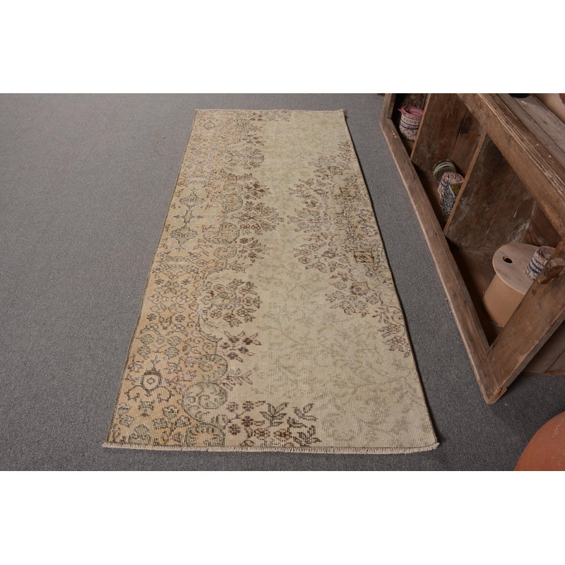 Turkish Rug, 3x6.7 ft Accent Rugs, Neutral Rug, Vintage Rug, Luxury Rugs, Beige Boho Rugs