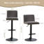 Vintage Suede/Faux Leather Swivel Height Adjustable Upholstered Bar Stools Kitchen Barstools-1447608488