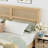 Queen Size Boho Solid Wood Platform Bed with Rattan Headboard, Coastal Bedroom Furniture-275185604