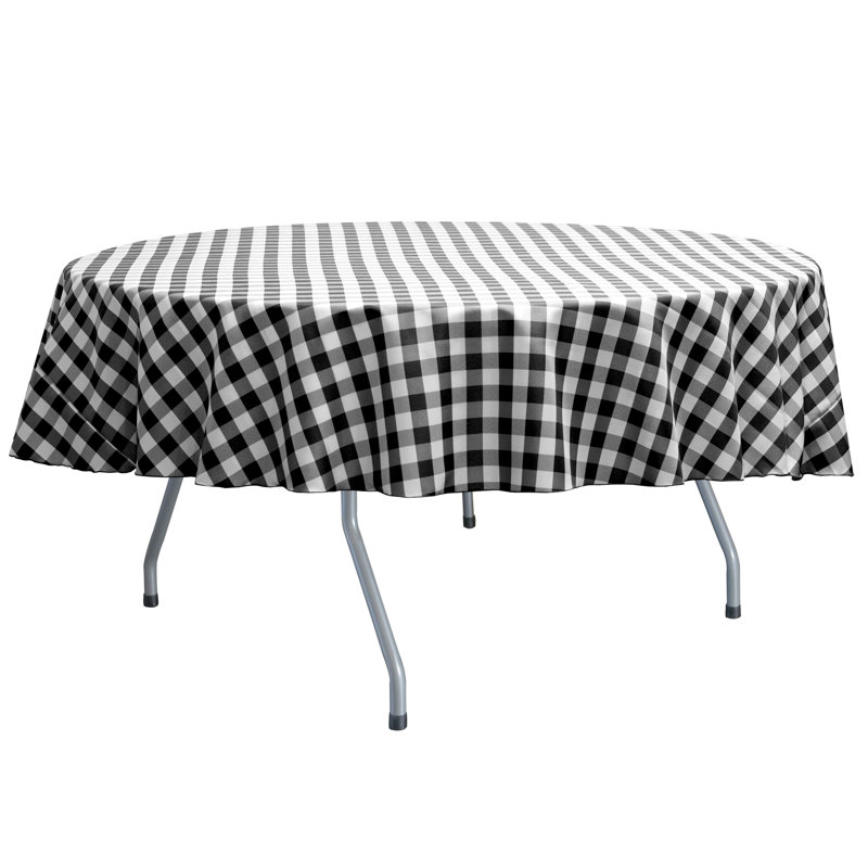 Nappe Gracie Oaks, 84 po x 84 po, Noir et blanc, 1