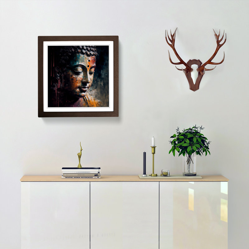 Single Picture Frame Print on Wood, Walnut