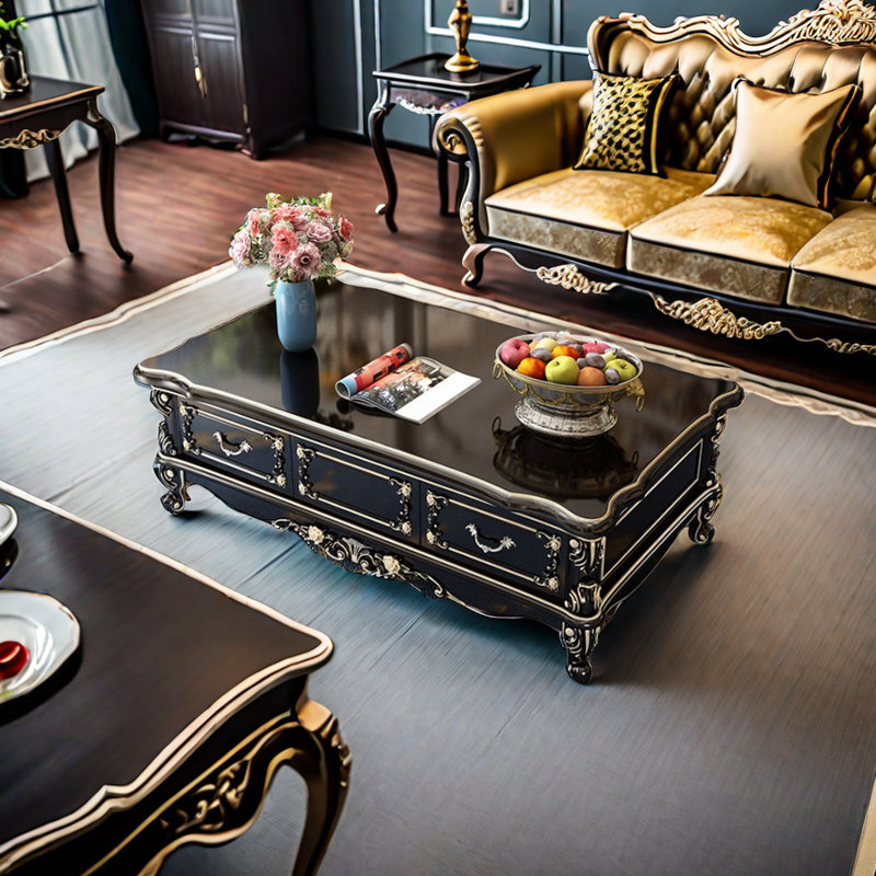 Solid Wood Top Coffee Table