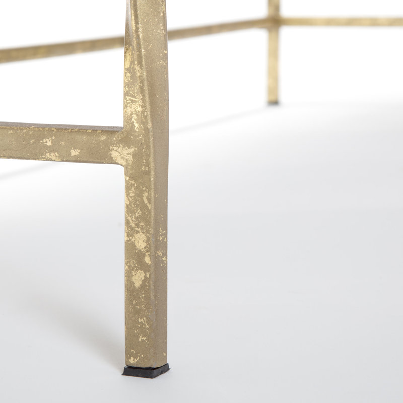 Navy Blue and Gold Wood Console Table with Storage