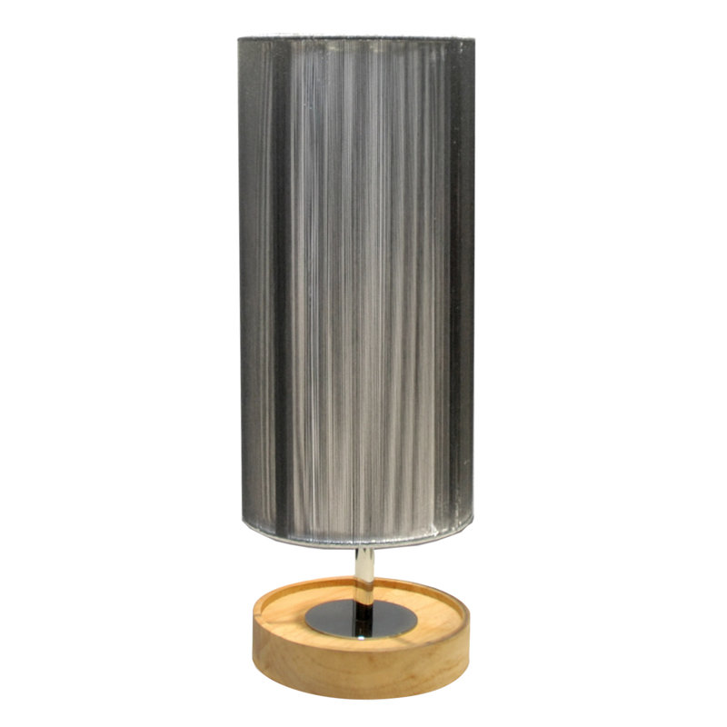 Weist Wood Table Lamp, Silver