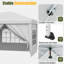 Pop Up Canopy Tent - Abri extérieur avec parois latérales amovibles et hauteur réglable pour le camping-123029077-123029076