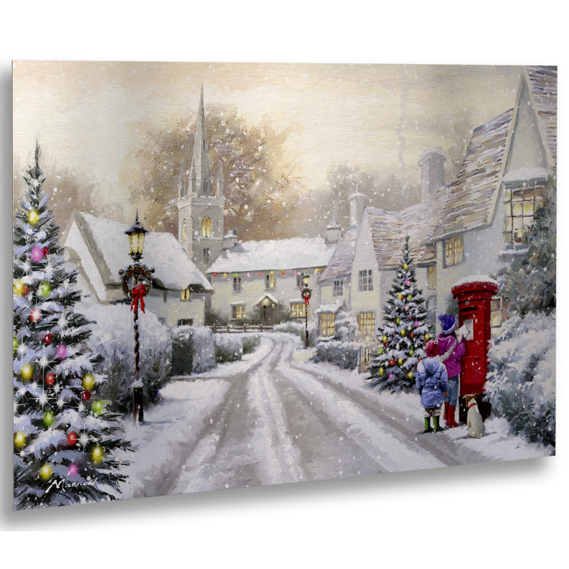 « snowy village », impression, H 16 po x l 22 po x P 1 po, Sans cadre