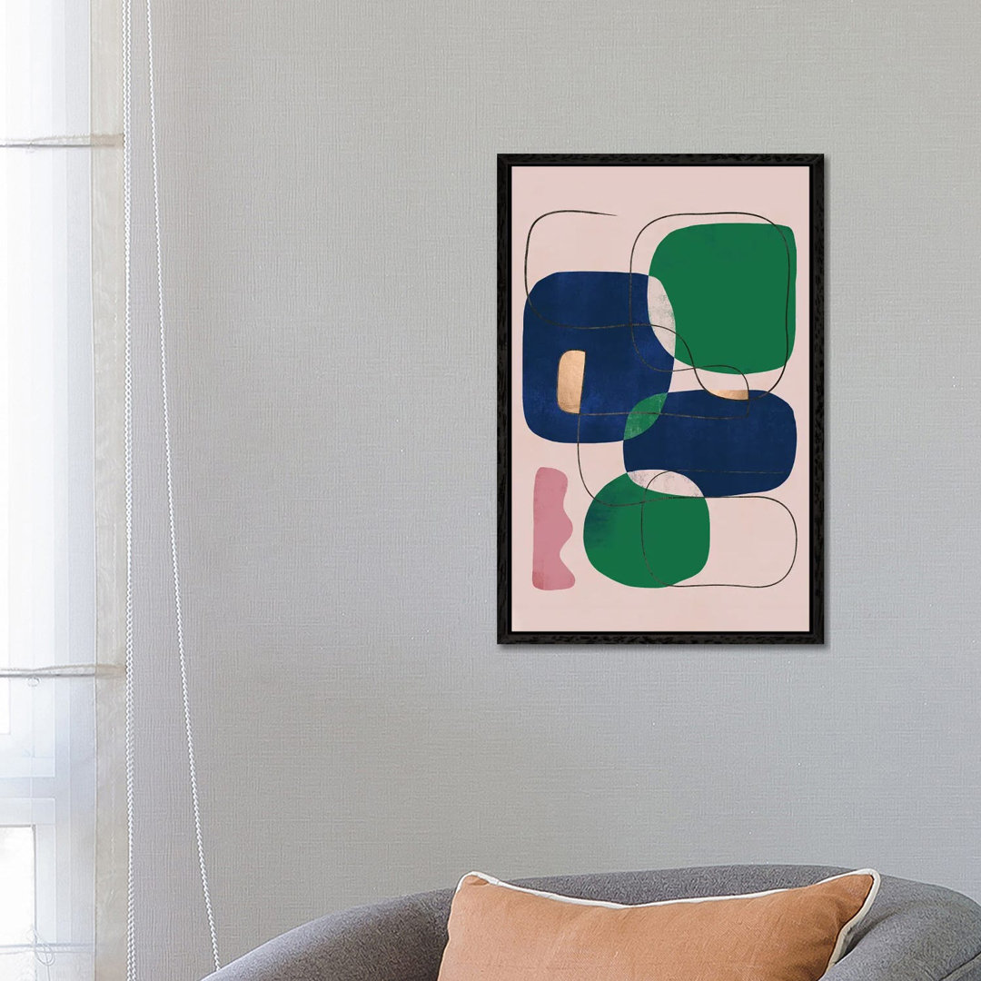 Abstrakter Achat Grün Geometrisch II von Helo Moraes - Galerie-verpackte Leinwand Giclée auf Leinwand