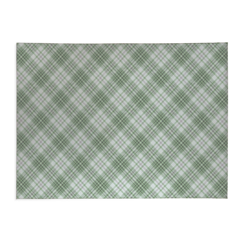 Tapis de cuisine Chinny Tartan, Rectangle 4pi x 6 pi, Vert