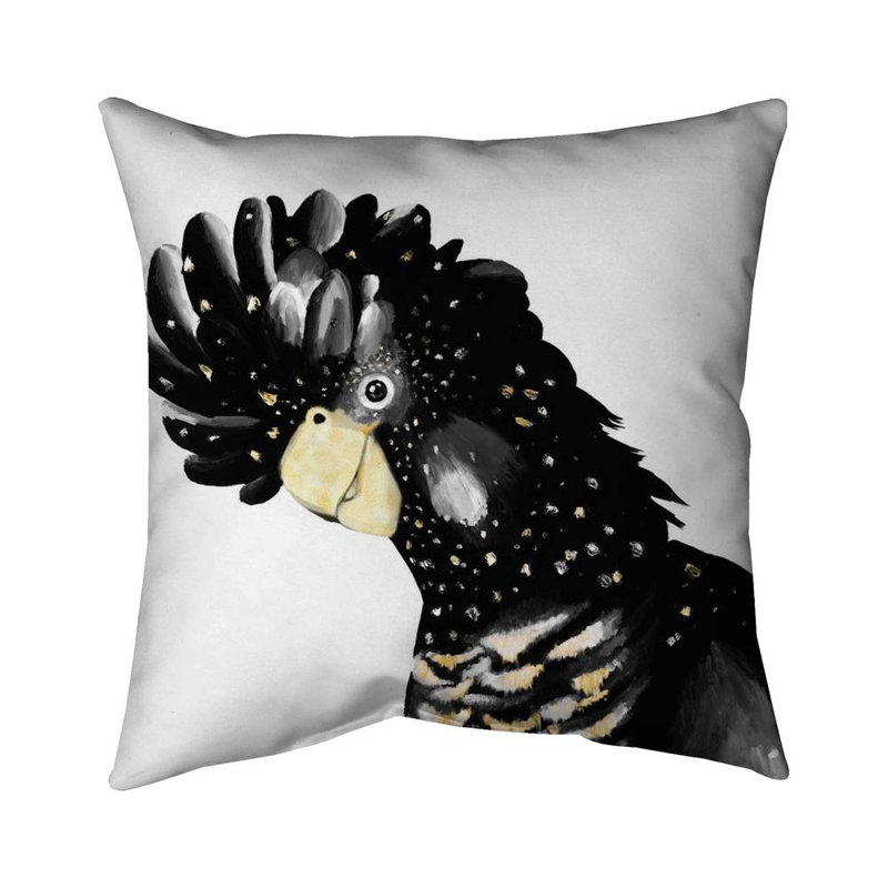 Cockatoo parrot - 16"x16" Throw pillow cover - Poly twill - Print on demand