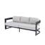 Canapé d'extérieur en aluminium 3 places avec coussins en oléfine Hoerner