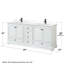 Meuble-lavabo double autoportant Deborah avec plateau en quartz-92726399-92726395-92726401