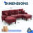 U-shaped Sectional Sofa,sectional Couches With Double Chaise,linen Fabric Couch For Living Room-1351574313