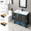 Ensemble de meuble-lavabo simple 36 po avec lavabo, robinet, peinture à la main écologique Wimer de Wimer, assemblage requis-1011456585