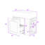 Meuble-lavabo mural flottant avec lavabo, tablettes réglables-1357578419
