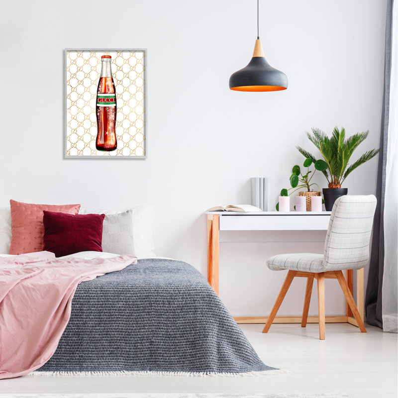 «Chic Cola Bottle Kitchen Glam Fashion» par Ziwei Li - cadre flottant, impression sur toile, H 30 po x l 24 po x P 1,5 po
