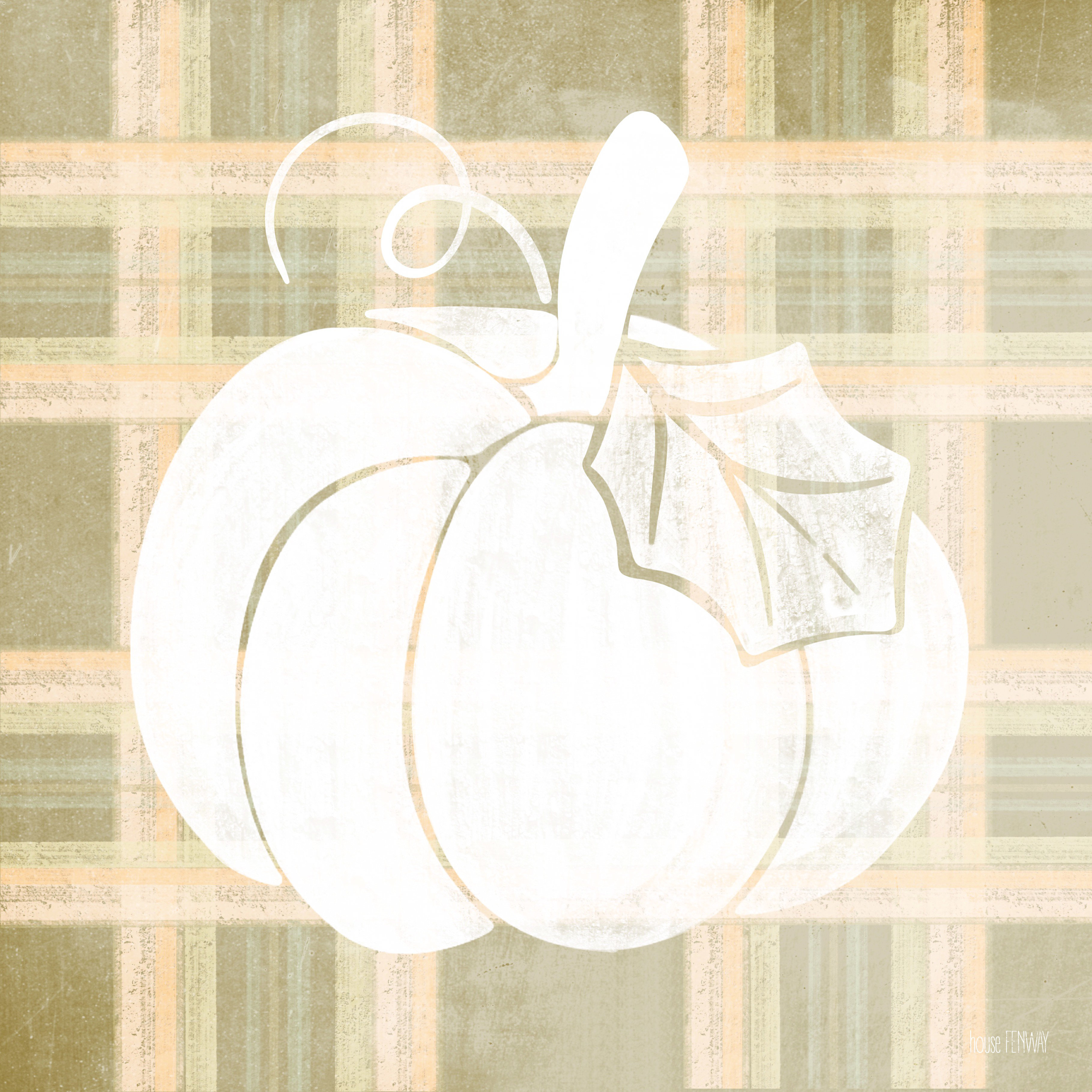 WayArt Plaid Pumpkin II | Wayfair