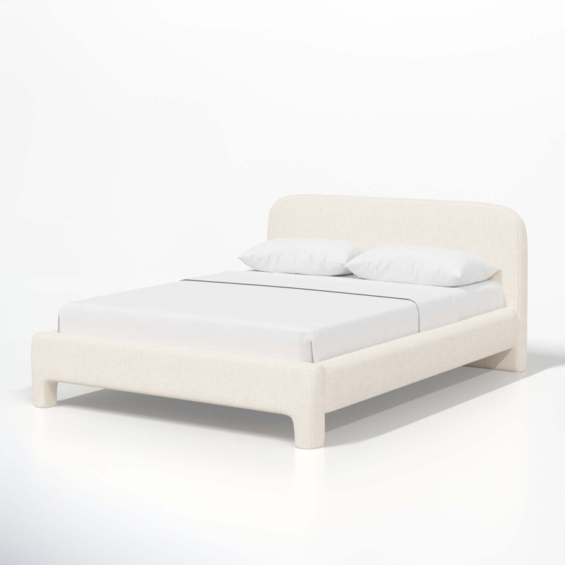 Illy Upholstered Standard Bed, King, Classic Talc Linen