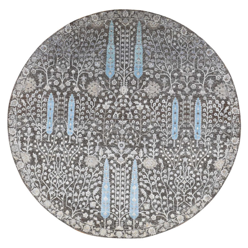 Zyeir One-of-a-Kind 10' X 10' New Age Round Silk Area Rug