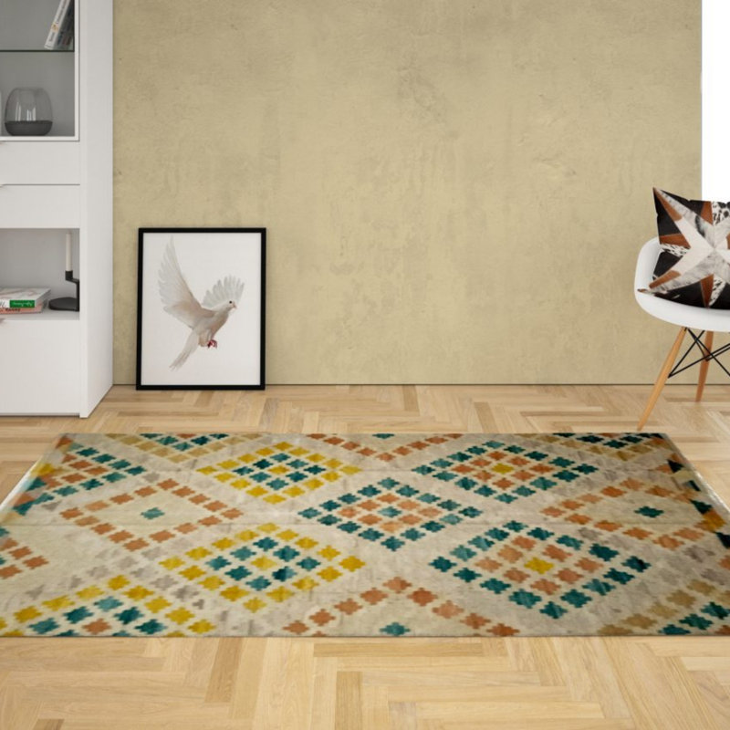 Ridgway Geometric Hand Woven 180cm X 250cm Area Rug, Wool