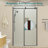48'' W x 76'' H Shower Screen Enclosure, 8mm Clear Tempered Glass Shower Door with 304 Stainless Steel Round Tube Track, Reversible Fixed and Active Panels-53953334