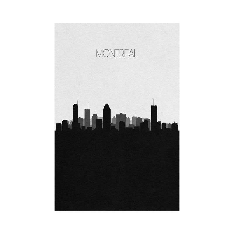 Montreal, Canada City Skyline by Ayse Deniz Akerman - Wrapped Canvas Print