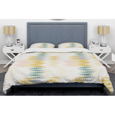 Modern & Contemporary Polyester Twill Dots Duvet Cover