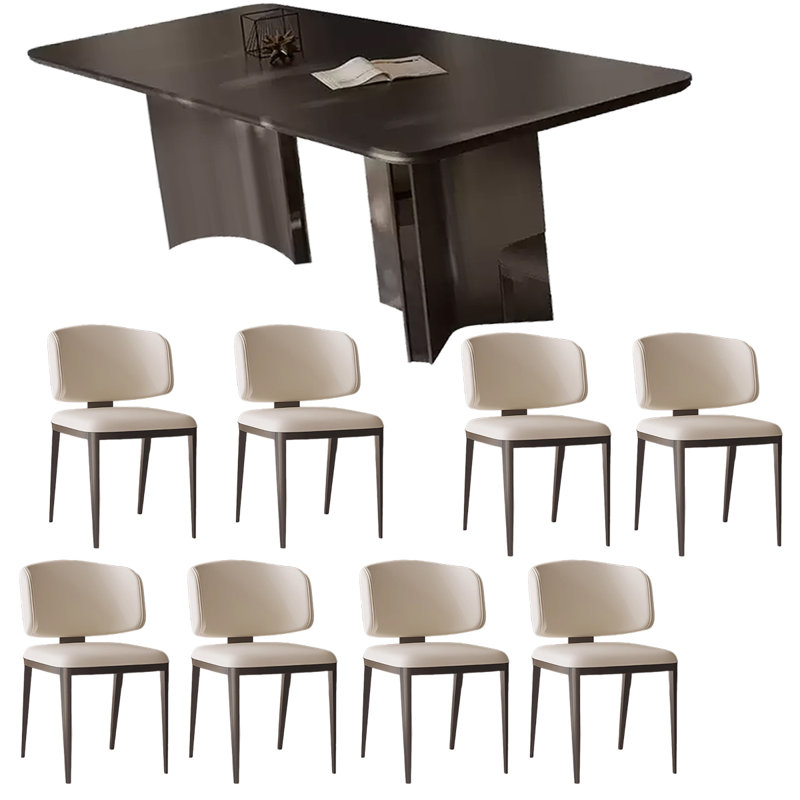 Table rectangulaire légère et moderne, H 29,53 po x L 78,74 po x l 31,5 po