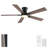52" Matte Black Modern Low Profile Flush Mount Intergrated LED Ceiling Fan with Light and Reversible Quiet Motor