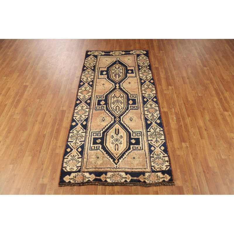 Tapis traditionnel rétro géométrique 4 x 8