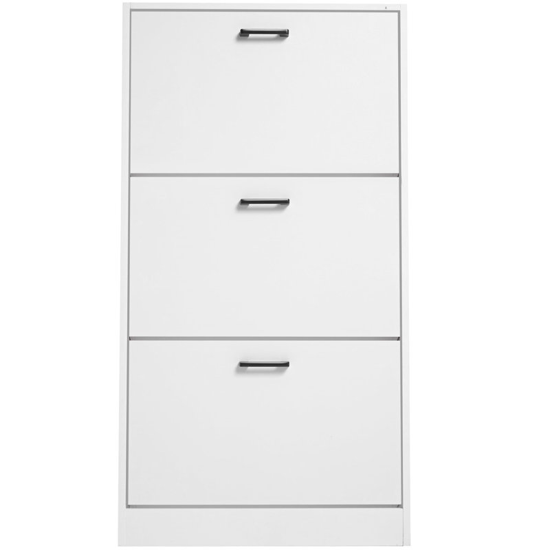 18 Pair Shoe Storage Cabinet, White