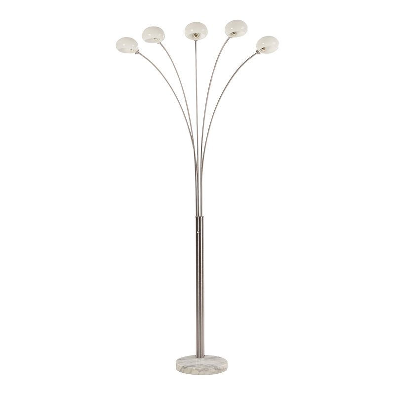 Lueras 210cm Matt Brushed Nickel Novelty Floor Lamp