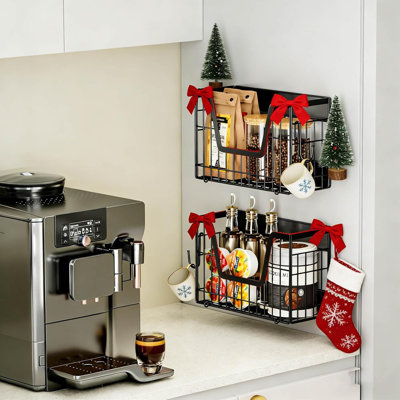 2-Piece Refrigerator Magnetic Storage Rack