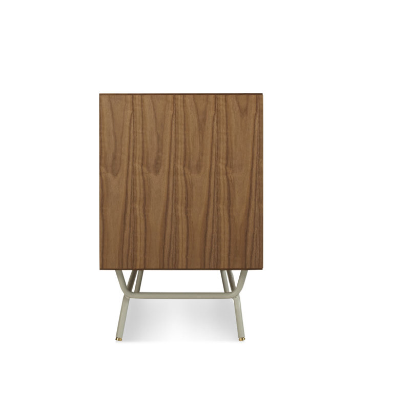 Dang Media Console, Walnut/Putty Gray