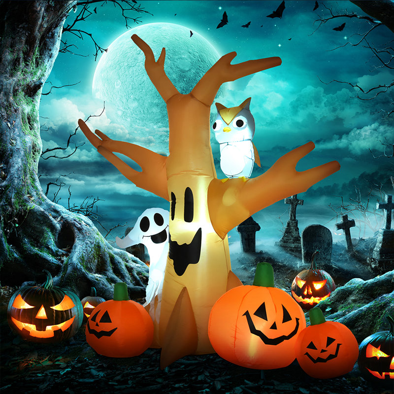 Décorations d'extérieur d'Halloween 7,5 pi - lumières DEL intégrées | Imperméable