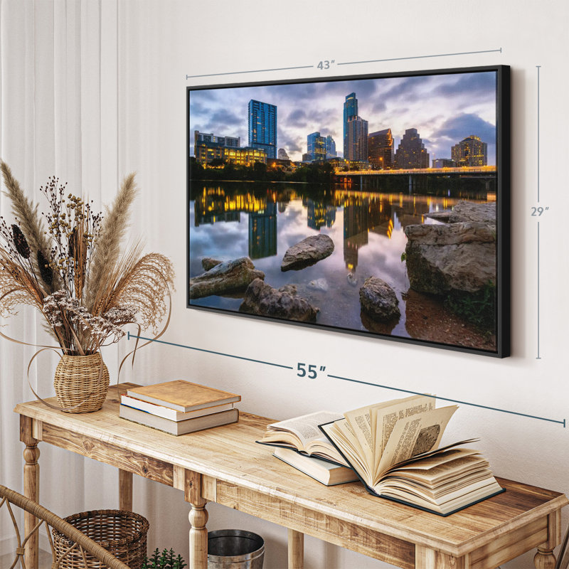 Impression sur toile Austin City Reflection, H 29 po x l 43 po