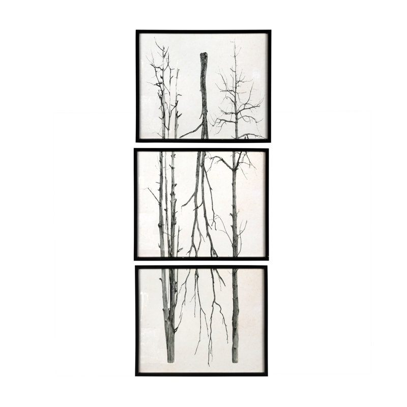 Ensemble de 3 cadres photo sur bois