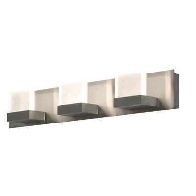 AFX ARLV250418L35D1SN Arlo 25 In. 3-Light LED Vanity Fixture Satin Nickel, 3500k