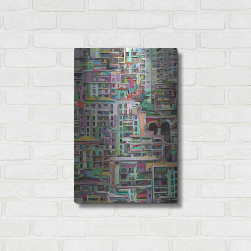 "Stack I" par James Burghardt - Impression sur métal sans cadre, H 24 po x l 16 po x P 0,13 po