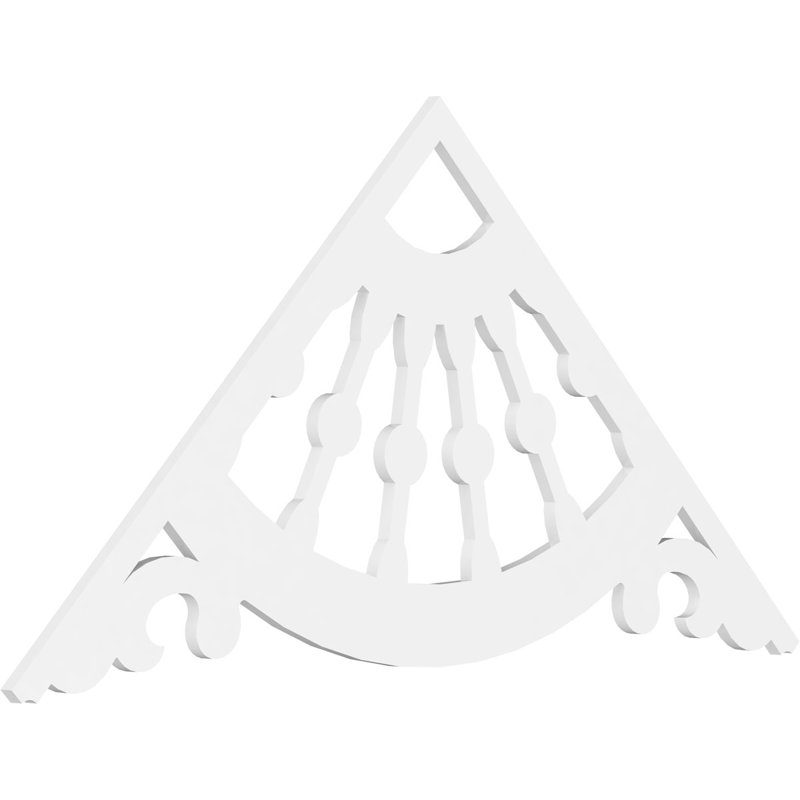 Roue de chariot à pignon en PVC de qualité architecturale, 72 po x 36 po x 1 po, 12 / 12, Plastique