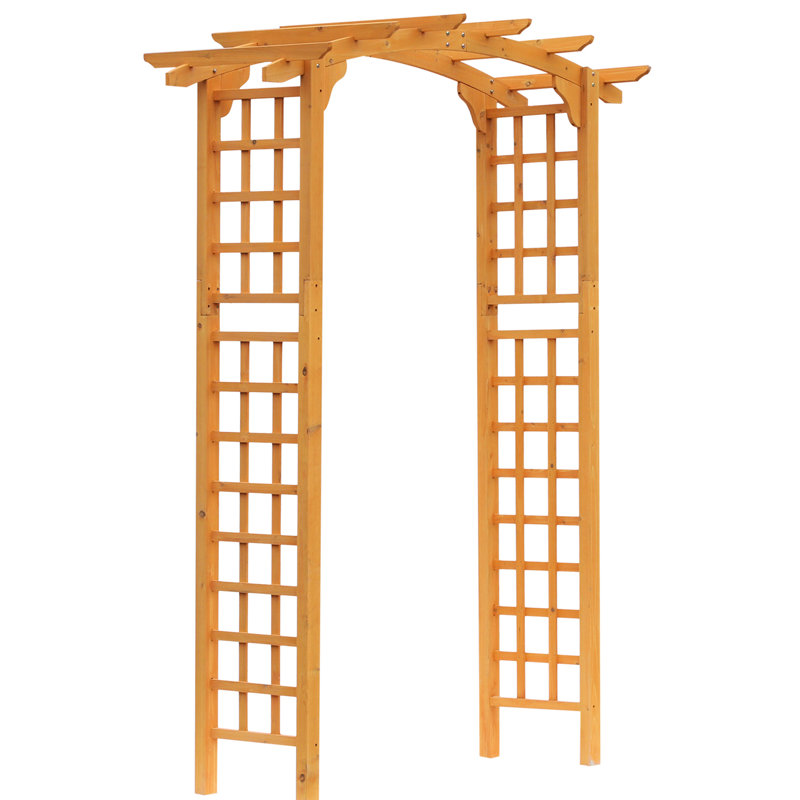 Arche de 90 po avec treillis de bois enchanteur - ajout élégant pour la cour et les mariages
