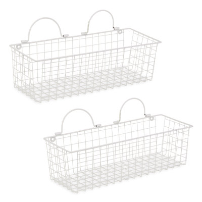 Deira Metal Wall Organizer with Wall Baskets