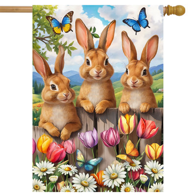 Drapeau de maison de lapin