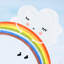 «Gadbois Rainbow Hug», reproduction sur toile tendue-1309817280