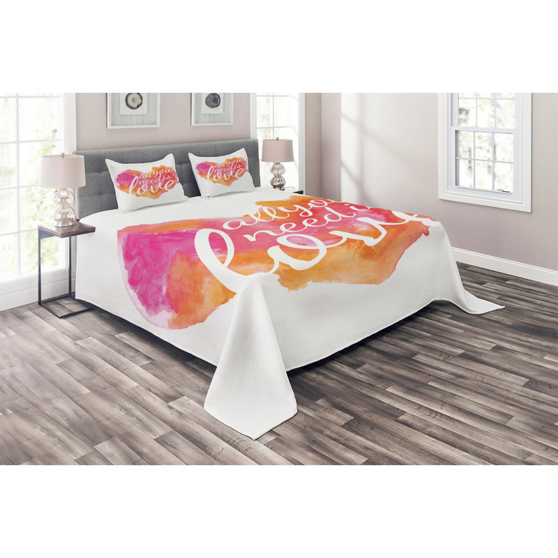 Modern & Contemporary Polyester Coverlet, King Bedspread + 2 Shams