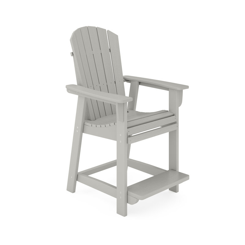 Chaise de comptoir de style Adirondack, Gris foncé