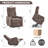 Chenille Single Motor Power Lift Recliner Chair With Massage, Heat, And USB Charging For Elderly, Max Reclining Angle 155°-2117486861